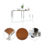 Konzolni stol u industrijskom stilu, hrast/krom, KORNIS