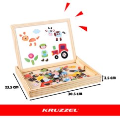 Vzdelávacia obojstranná tabuľa Kruzzel 25637