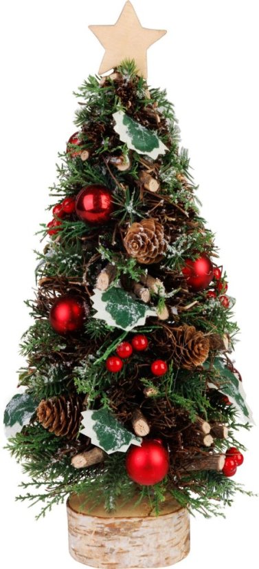 MagicHome Weihnachtsbaum, auf Sockel, mit Stern, 18x40 cm