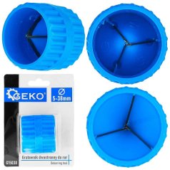Obojstranný ddhrotovač-zrážač hrán plastových rúr 5-38 mm, GEKO (akce)