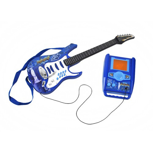 Elektrická gitara+mikrofón+nebeský zosilňovač 22409 (akce)