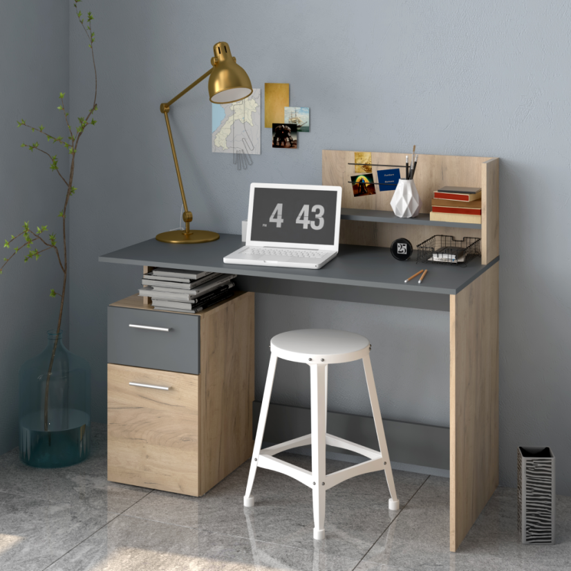 PC-Schreibtisch, Artisan-Eiche/Graphit, PLATON NEU