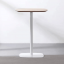 Barový stůl, dub/bílá, MDF/kov, průměr 60 cm, HARLOV