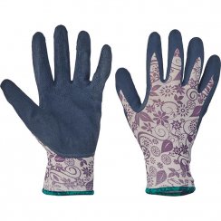 Handschuhe PINTAIL marine 08/M, Nylon/Latex, lila