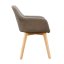 Designer-Sessel, Braun/Buche, CLORIN NEU