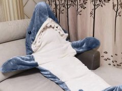Hai decke pyjamas schlafanzug kostüm warm winter hoodie dick l (akce)