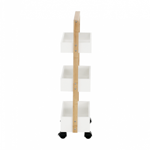 Raft, bambus lăcuit/alb, ARTO