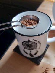 Kaffeemessbecher aus Edelstahl 15 cm