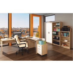 Büroschrank, Sonoma-Eiche/Weiß, JOHAN 2 NEW 13 JH033