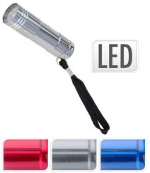 Baterka 9 LED 8,5 cm hliník mix