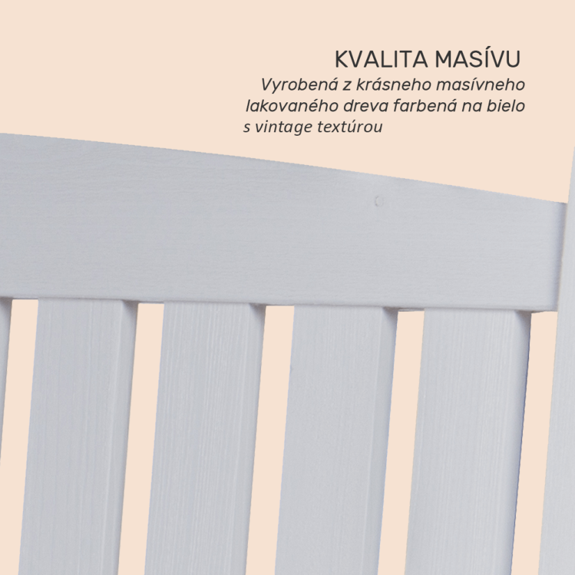 Kerti pad, fehér, 150 cm, AMULA (különleges ajánlat)
