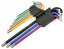 Sada TORX barevných prodloužených klíčů T10-T50, 9-dílná, S2, TVARDY