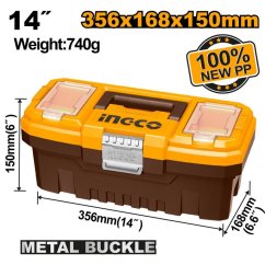 INGCO 14" Werkzeugkoffer