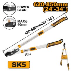 Sekator ogrodowy SK5 64-88cm INGCO teleskopowy z przekładnią INDUSTRIAL