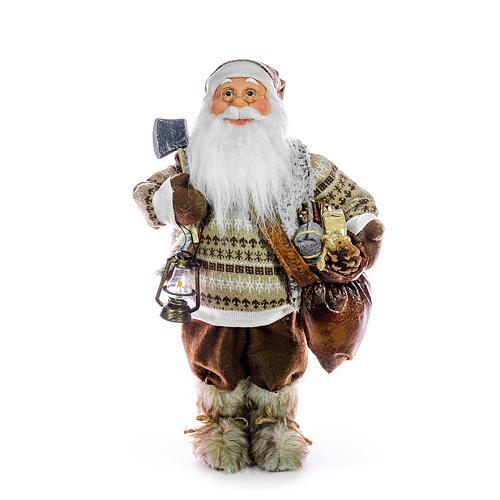 Božićni ukras MagicHome, Djed Božićnjak sa sjekirom, 061 cm
