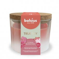 True Joy Floral Blessings bolsius gyertya, illatos, 75/80 mm, üvegben