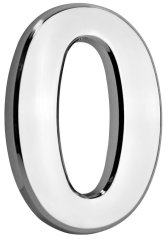 MagicHome Zahl „0“, Zuhause, mit Klebeband, silber, 70x100 mm, ABS