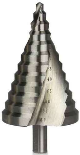 Spirállépcsős fúró 6-60 mm fémlemezhez, HSS4241 lépcsős 5 mm, szár 12 mm, MAR-POL