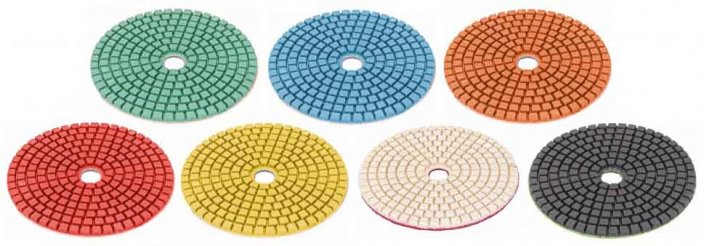 Set diamantnih plošč, zrnatost 50-3.000, vrtalna plošča 100 mm, mokro brušenje, POWERMAT