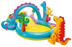 Piscina Intex® 57135, centru de joaca Dinoland, copii, gonflabil, 3,02x2,29x1,12 m
