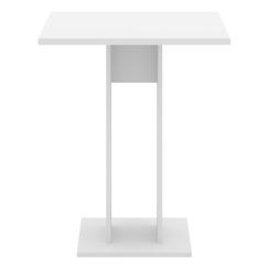 Blagovaonski stol, bijela, 67,5x67,5 cm, EVERET