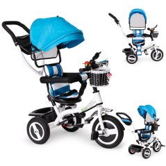 Trojkolka s otočnou strieškou modrá ECOTOYS
