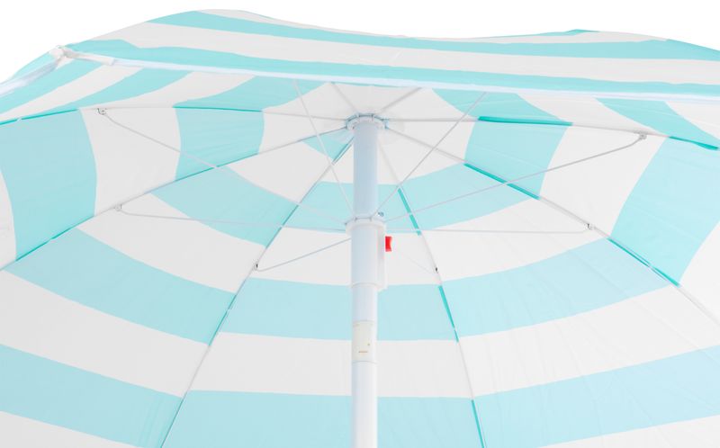 Parasol Dalia, 180 cm, 32/32 mm, z zawiasem, turkusowo-biały