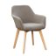 Designer-Sessel, Braun/Buche, CLORIN NEU