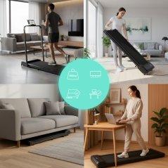 Banda de alergare electrică pentru casă cu mâner de mers pe jos sub birou 10 km/h ModernHome (akce)