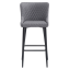 Barhocker, grau/schwarz, CEZARIA