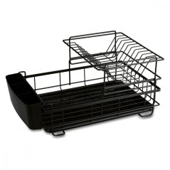 Bodenabtropfgestell für Geschirr, 43x29,5x23cm, schwarz