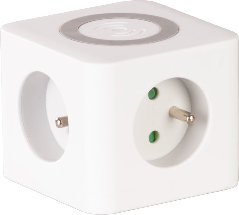 Gniazdo Strend Pro, kostka przedłużająca, USB A+C, ładowanie bezprzewodowe, 1,4 m