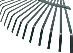 Rechen R110.WH, 22 Lamellen, Fächer, für Laub, Metall, Holzstiel