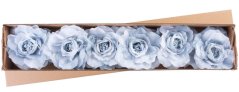 MagicHome Blume, Pfingstrose, blau, Stiel, Blütengröße: 16 cm, Blütenlänge: 24 cm, Packung. 6 Stk