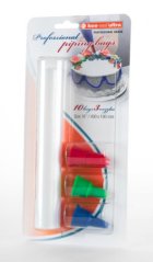 Torebka/worek cukierniczy 10 szt. + 3 końcówki 40x19 cm KLC