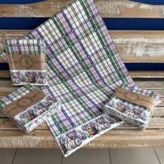 PROVENCE pamut szövött konyharuha, 3 db, 50x70 cm, 270 g/m²