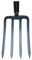 Geschmiedete Spatengabeln mit 4 Zinken, breit, ohne Griff, MacHook
