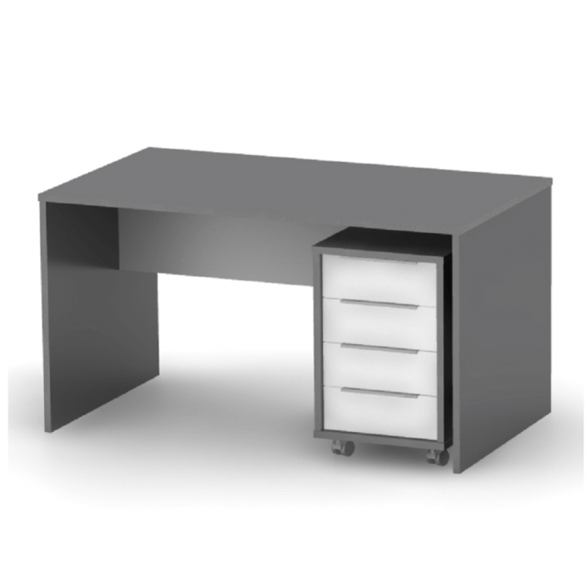 Pisalna miza, grafit/bela, RIOMA NEW TYPE 16