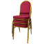 Krzesło, możliwość sztaplowania, tkanina w czerwono-złotą powłokę, JEFF 3 NOWOŚĆ
