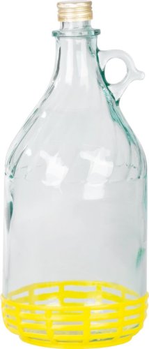 Korbflasche Strend Pro Stella, 3 Liter, Glas für Wein und Schnaps mit Verschluss