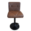 Barhocker, braun/schwarzes Öko-Leder, SELEST