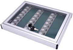 Aluminium-Schlüsselkasten für 24 Schlüssel, 40x295x370mm, XL-TOOLS