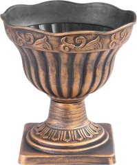 Blumentopf Strend Pro Antik, mit Sockel, 30x30 cm, Gold, Metallic-Effekt (akce)