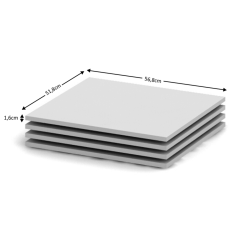 Półki 4 szt., białe, 56,8x51,8, BETTY 2 BE02-012-00