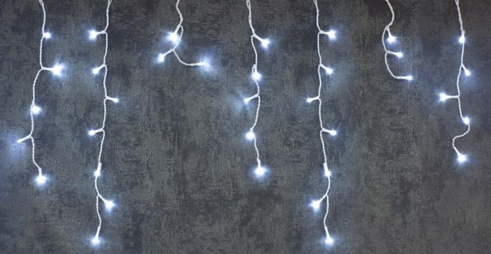 MagicHome Weihnachts-Eiszapfenkette, 800 LED kaltweiß, Eiszapfen, einfache Beleuchtung, 230 V, 50 Hz, IP44, außen, Beleuchtung, L-20 m