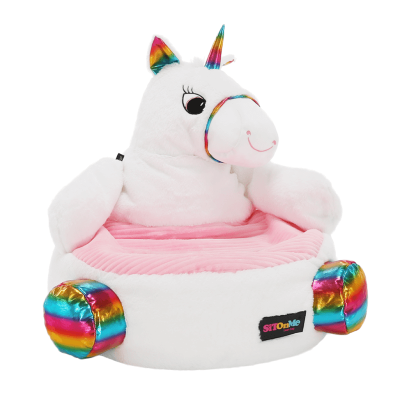 Einhorn-Sitzsack, weiß/rosa/Farbmix, BUFEL