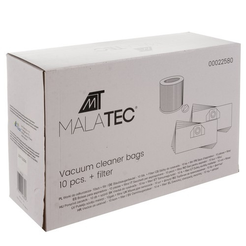 Porszívó zsákok - 10 db + Malatec 22580 szűrő (akce)
