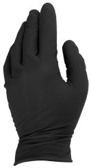 Rukavice nitrilové čierne, sada 50ks, veľkosť XL, SOLID GRIP, GEKO