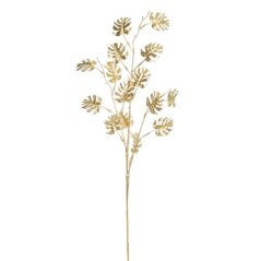 Ornament hervorstehender Monstera-Zweig 75 cm gold