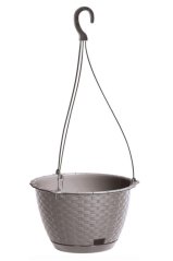 Hängepflanzgefäß UH o217mm RATOLLA mocca Höhe 140mm Griff